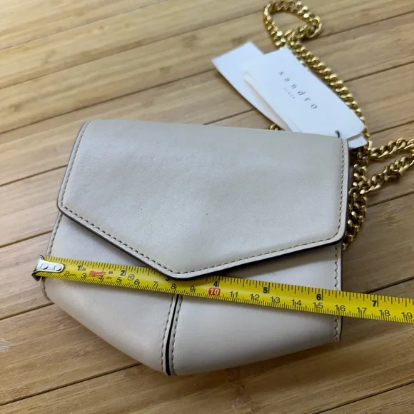 SANDRO PARIS Lou PM Ecru Crossbody Bag - Picture 7 of 10